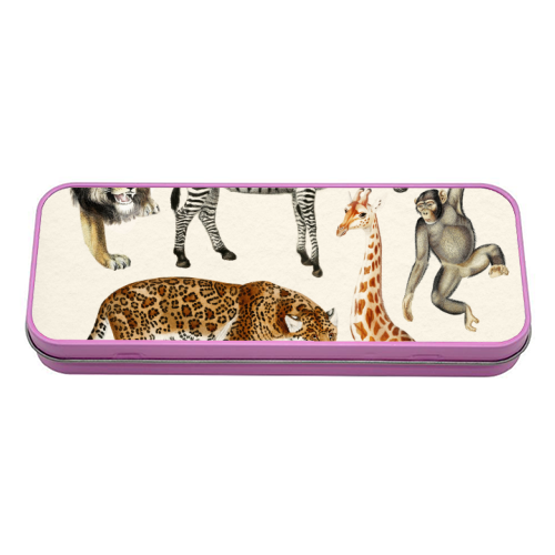 Safari Animals Collection - tin pencil case by Gal Design