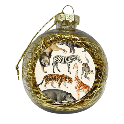 Safari Animals Collection - xmas bauble by Gal Design