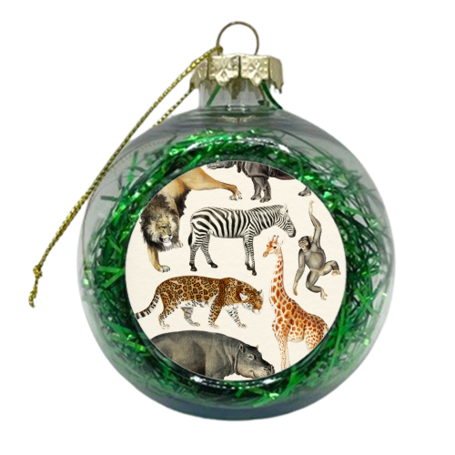 Safari Animals Collection - xmas bauble by Gal Design