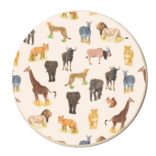 Safari Sightings - personalised beer coaster by Uma Prabhakar Gokhale