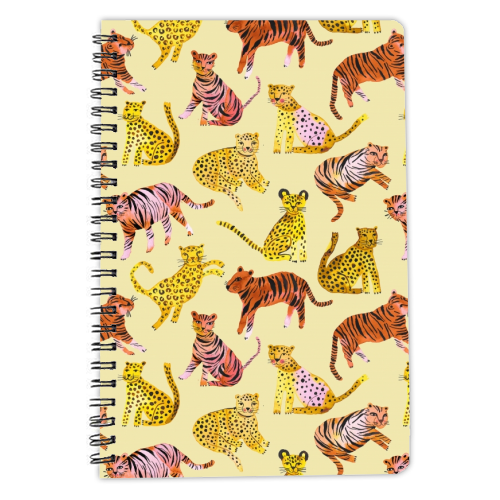 Safari Tigers and Leopards - personalised A4, A5, A6 notebook by Ninola Design