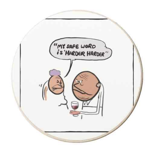 Safe Word - personalised beer coaster by David Black