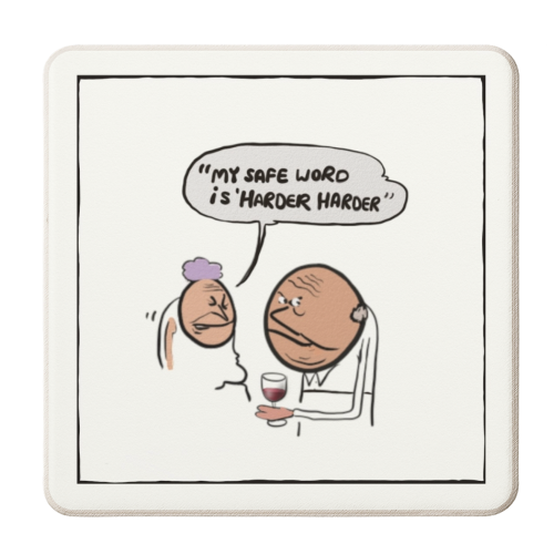Safe Word - personalised beer coaster by David Black