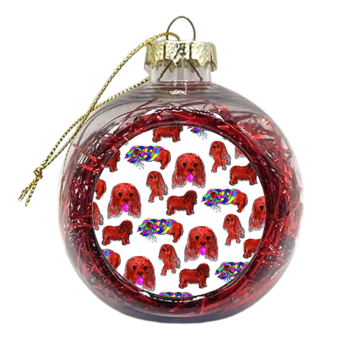 Saffie the Cavalier - xmas bauble by Sian Larkin