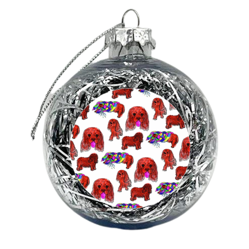 Saffie the Cavalier - xmas bauble by Sian Larkin