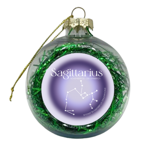 Sagittarius Aura - xmas bauble by Pink and Pip