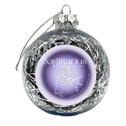 Sagittarius Aura - xmas bauble by Pink and Pip