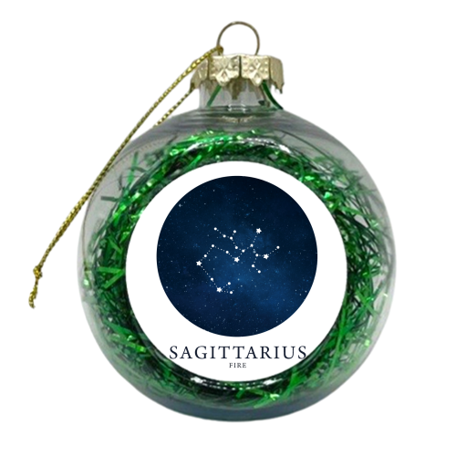 SAGITTARIUS - xmas bauble by Paper Deep Design