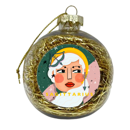 SAGITTARIUS GIRL - xmas bauble by Nichola Cowdery