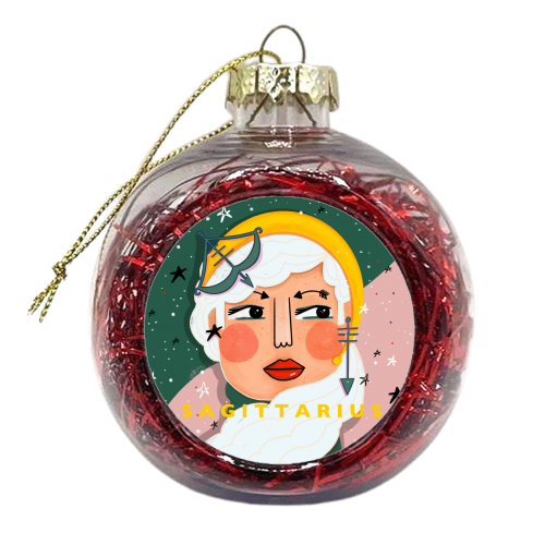 SAGITTARIUS GIRL - xmas bauble by Nichola Cowdery