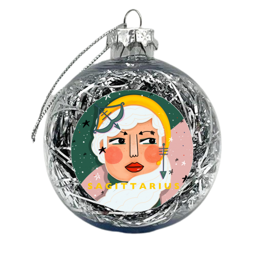 SAGITTARIUS GIRL - xmas bauble by Nichola Cowdery