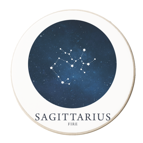 SAGITTARIUS - personalised beer coaster by Paper Deep Design