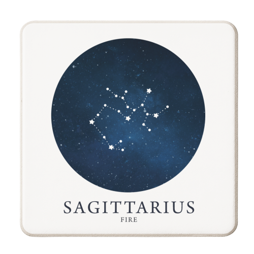 SAGITTARIUS - personalised beer coaster by Paper Deep Design