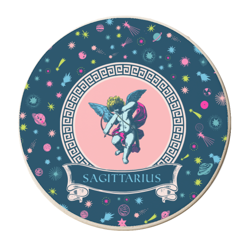 Sagittarius - personalised beer coaster by Wallace Elizabeth