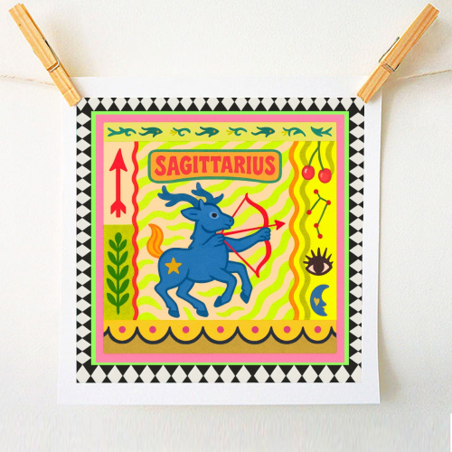 Sagittarius star sign - A1 - A4 art print by Wallace Elizabeth