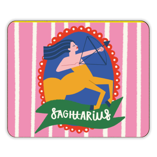 Sagittarius Star Sign Astrology Zodiac Illustration Design - designer placemat by AbiGoLucky