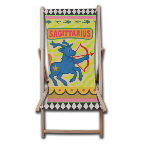 Sagittarius star sign - canvas deck chair by Wallace Elizabeth