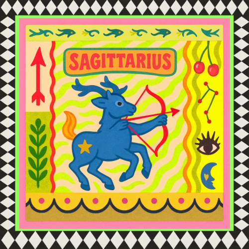 Sagittarius star sign - Die Cut Sticker by Wallace Elizabeth