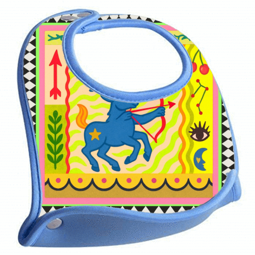 Sagittarius star sign - feeding bib by Wallace Elizabeth