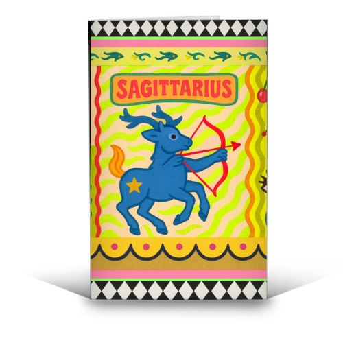 Sagittarius star sign - funny greeting card by Wallace Elizabeth