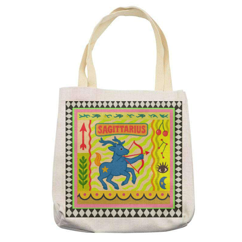 Sagittarius star sign - printed canvas tote bag by Wallace Elizabeth