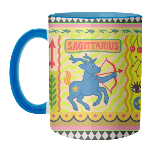 Sagittarius star sign - unique mug by Wallace Elizabeth