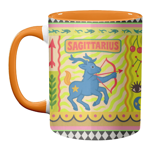 Sagittarius star sign - unique mug by Wallace Elizabeth