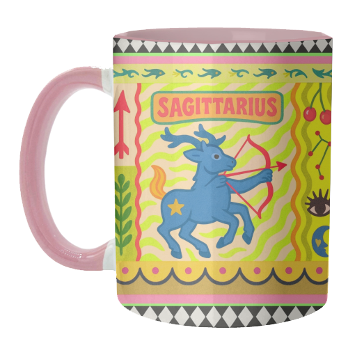 Sagittarius star sign - unique mug by Wallace Elizabeth