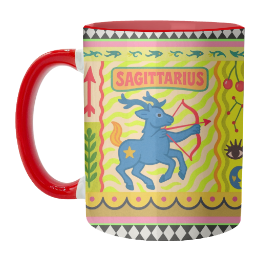 Sagittarius star sign - unique mug by Wallace Elizabeth