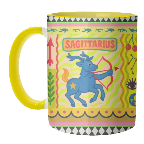 Sagittarius star sign - unique mug by Wallace Elizabeth