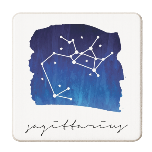Sagittarius Zodiac Constellation - personalised beer coaster by Toni Scott