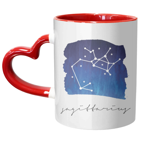 Sagittarius Zodiac Constellation - unique mug by Toni Scott