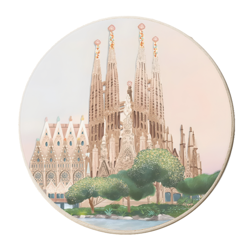 Sagrada familia - personalised beer coaster by Kun Pact
