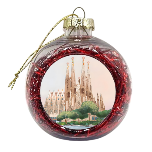 Sagrada familia - xmas bauble by Kun Pact
