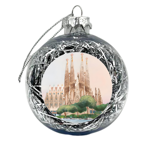 Sagrada familia - xmas bauble by Kun Pact