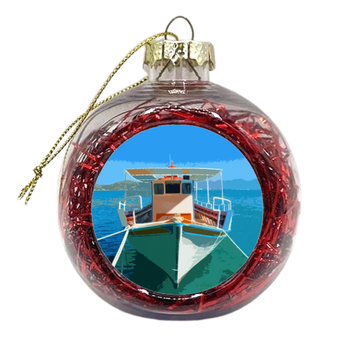 Sail Away - xmas bauble by Kate Harwood