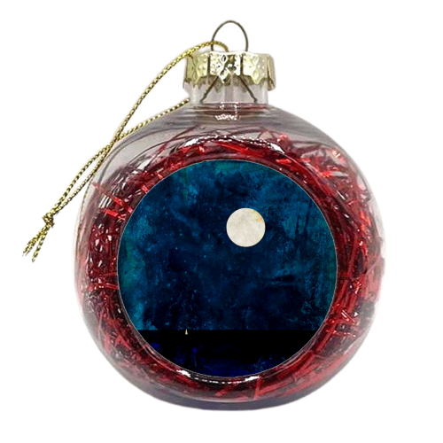 Sail To The Moon - xmas bauble by James Jefferson Peart