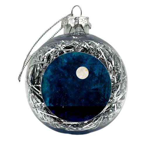 Sail To The Moon - xmas bauble by James Jefferson Peart