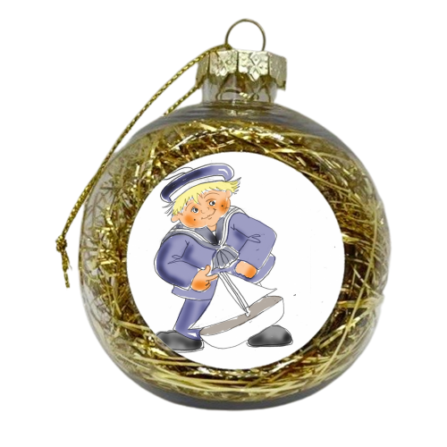 Sailor boy - xmas bauble by Mark Bennett