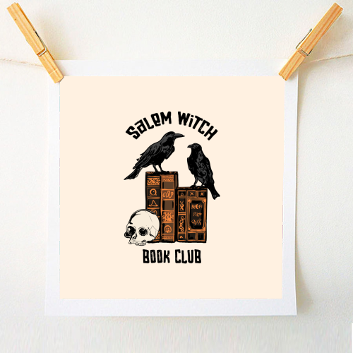 Salem Witch Book Club Halloween Illustration - A1 - A4 art print by EZbie