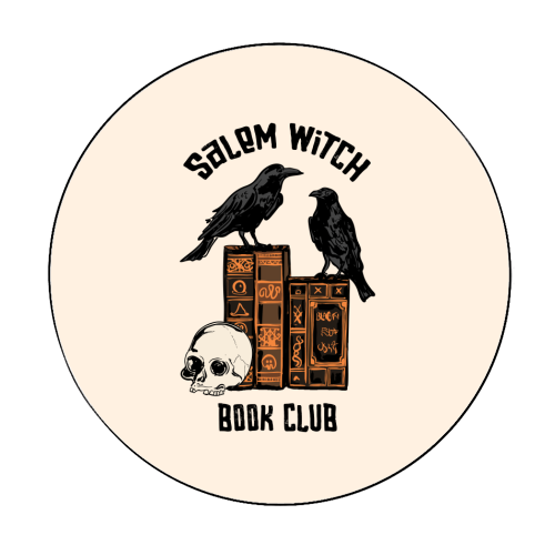 Salem Witch Book Club Halloween Illustration - Circle Sticker by EZbie