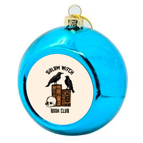 Salem Witch Book Club Halloween Illustration - colourful christmas bauble by EZbie