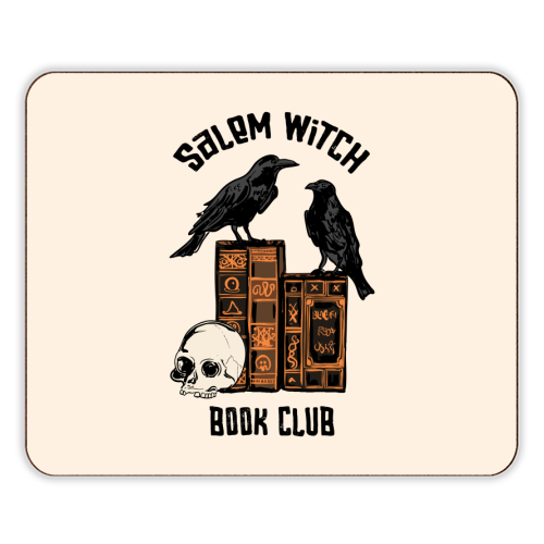 Salem Witch Book Club Halloween Illustration - designer placemat by EZbie