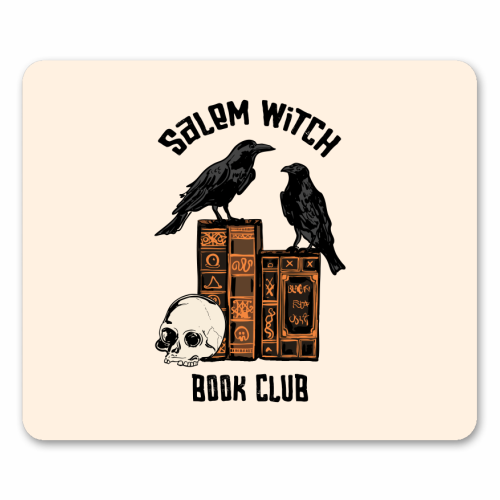 Salem Witch Book Club Halloween Illustration - mouse mat by EZbie