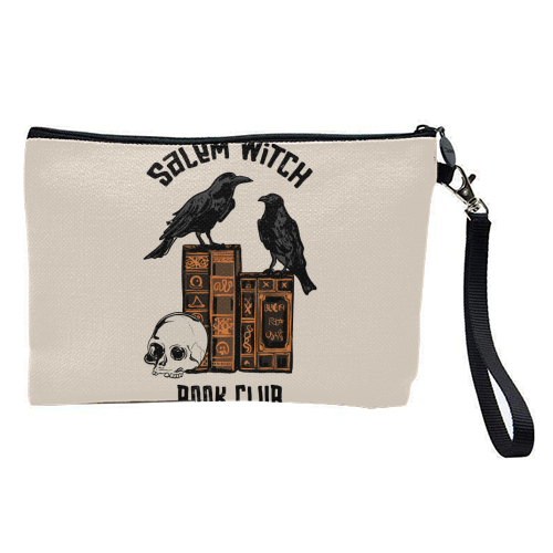 Salem Witch Book Club Halloween Illustration - pretty makeup bag by EZbie