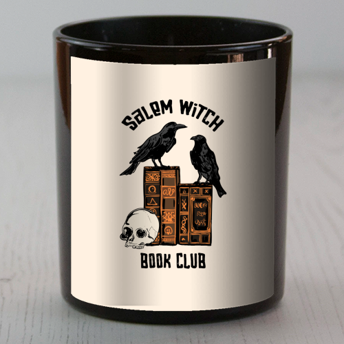 Salem Witch Book Club Halloween Illustration - scented candle by EZbie