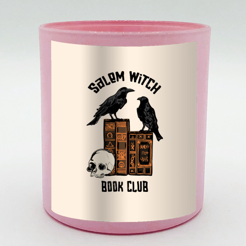 Salem Witch Book Club Halloween Illustration - scented candle by EZbie