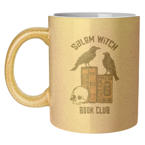 Salem Witch Book Club Halloween Illustration - unique mug by EZbie