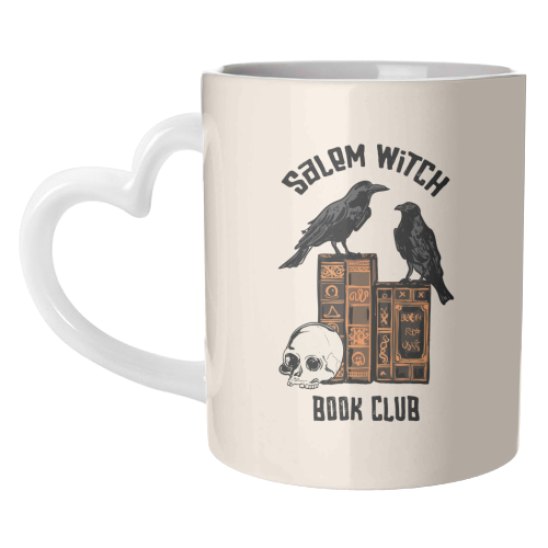 Salem Witch Book Club Halloween Illustration - unique mug by EZbie
