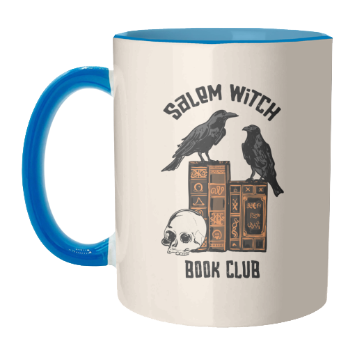 Salem Witch Book Club Halloween Illustration - unique mug by EZbie